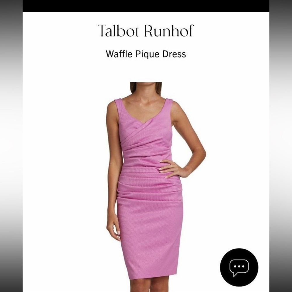 Talbot Runhof $1,429 Women's pink Draped Dress